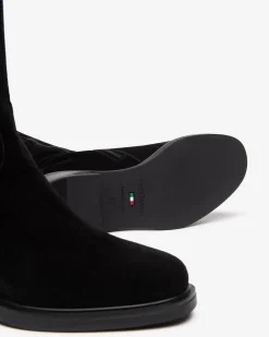 Nero Giardini Stivali Donna in Suede e Pelle Nero New