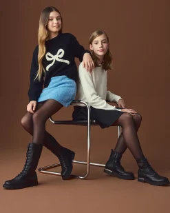 Nero Giardini Stivali Teen da Ragazza in Pelle Nero Best
