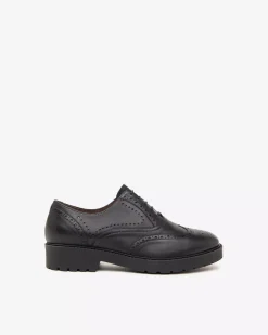 Nero Giardini Stringate Donna in Pelle Nero Online