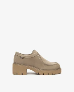 Nero Giardini Stringate Donna in Suede Beige Best