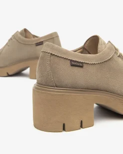Nero Giardini Stringate Donna in Suede Beige Best