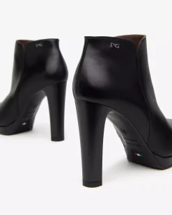 Nero Giardini Tronchetti Donna in Pelle Nero Sale