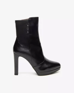 Nero Giardini Tronchetti Donna in Pelle Nero Clearance