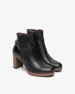 Nero Giardini Tronchetti Donna in Pelle Nero