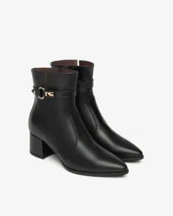 Nero Giardini Tronchetti Donna in Pelle Nero Sale