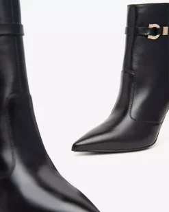 Nero Giardini Tronchetti Donna in Pelle Nero Hot