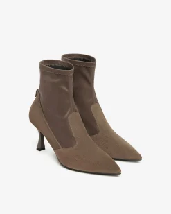 Nero Giardini Tronchetti Donna in Pelle e Materiale Tecnico Marrone Hot