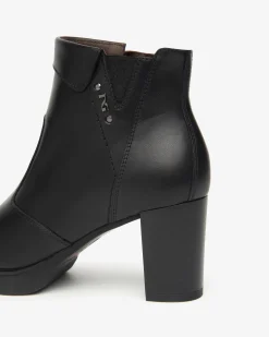 Nero Giardini Tronchetti Donna in Pelle Nero New