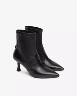 Nero Giardini Tronchetti Donna in Pelle e Materiale Tecnico Nero Sale