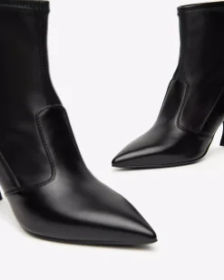 Nero Giardini Tronchetti Donna in Pelle e Materiale Tecnico Nero Sale