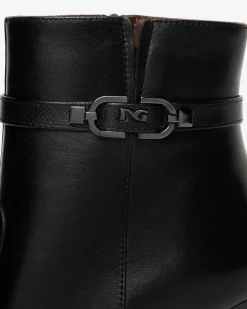 Nero Giardini Tronchetti Donna in Pelle Nero New