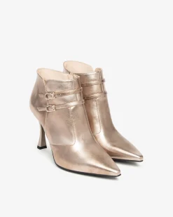 Nero Giardini Tronchetti Donna in Pelle Oro Clearance