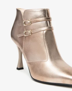 Nero Giardini Tronchetti Donna in Pelle Oro Clearance