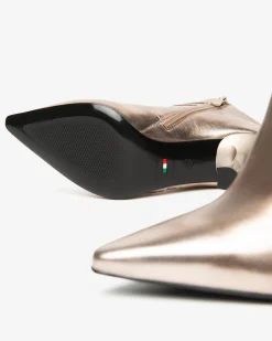 Nero Giardini Tronchetti Donna in Pelle Oro Clearance